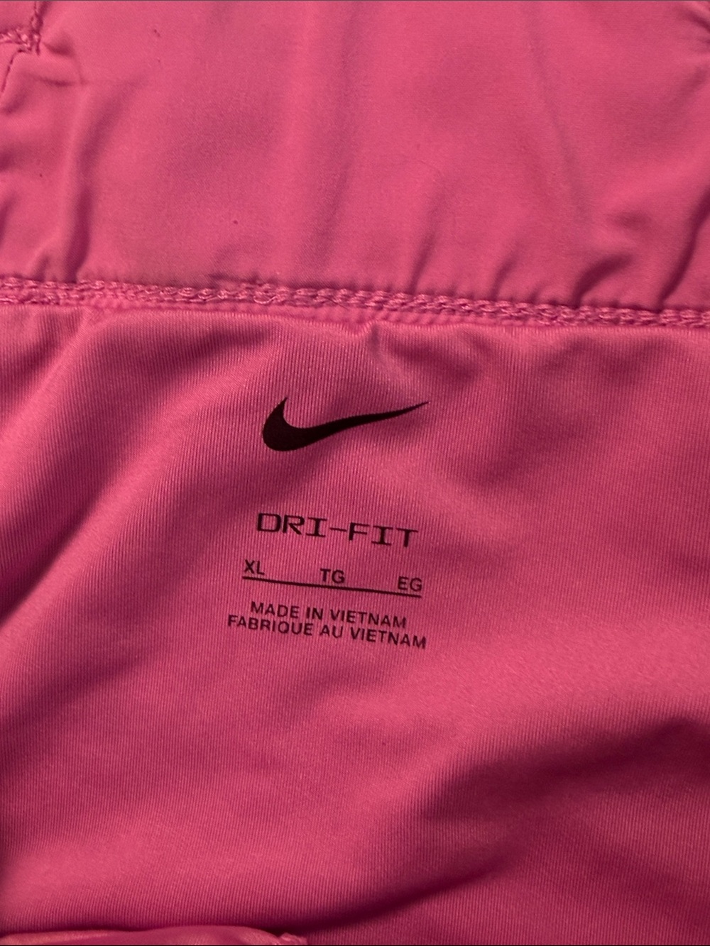 Nike Women's Dri-FIT Mid-Rise Pink Athletic Lined Shorts Rear Pocket Size XL - Picture 5 of 11